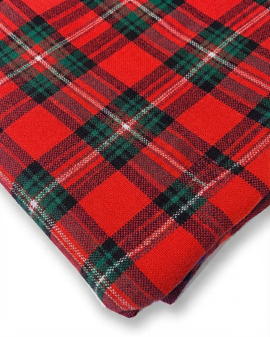 Red and Green Plaid Blanket/ Maasai blanket/wrap/ picnic/ /gift/men and women. - Image 4
